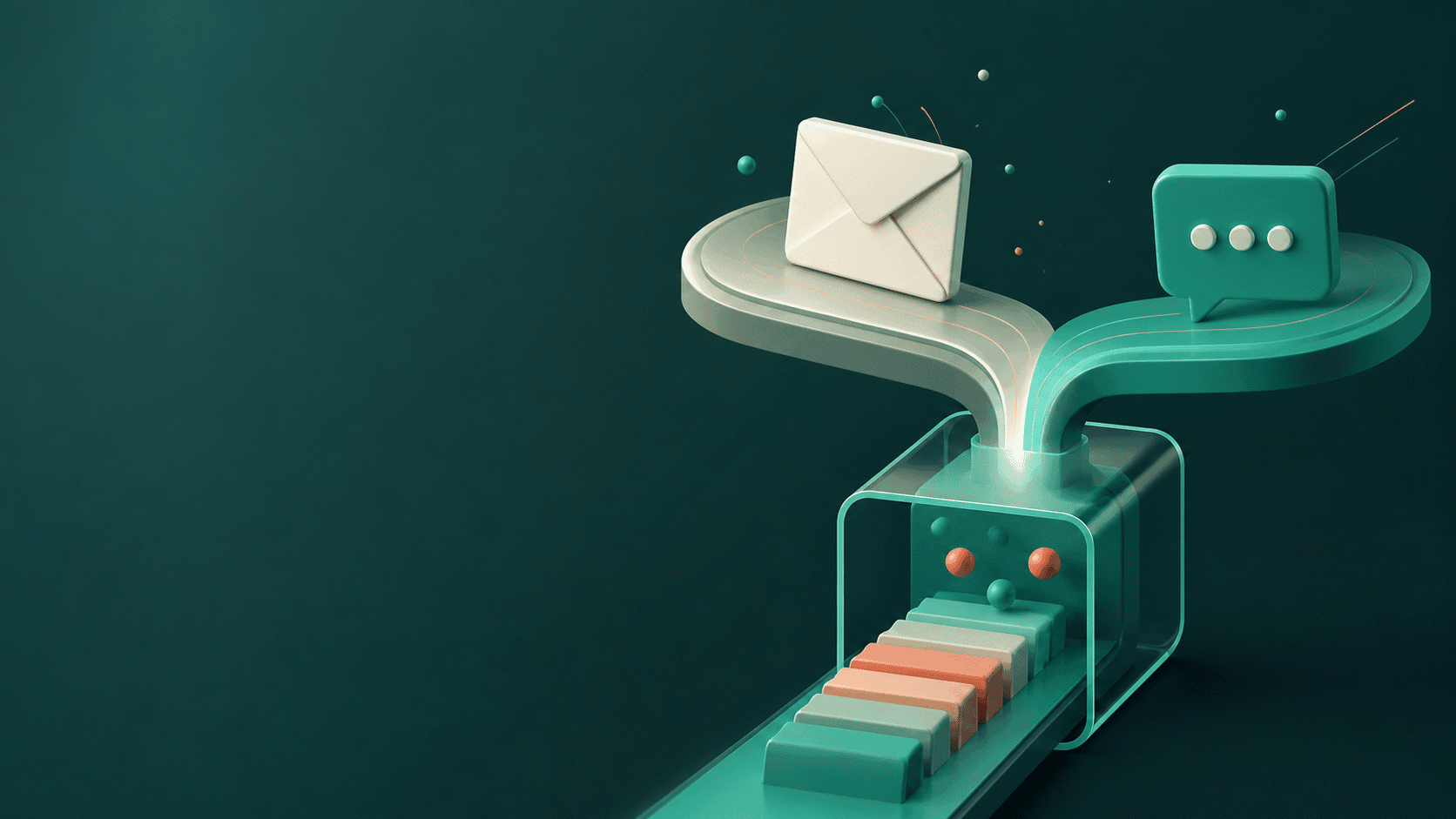 Ilustração de comunicação multicanal e pipeline B2B