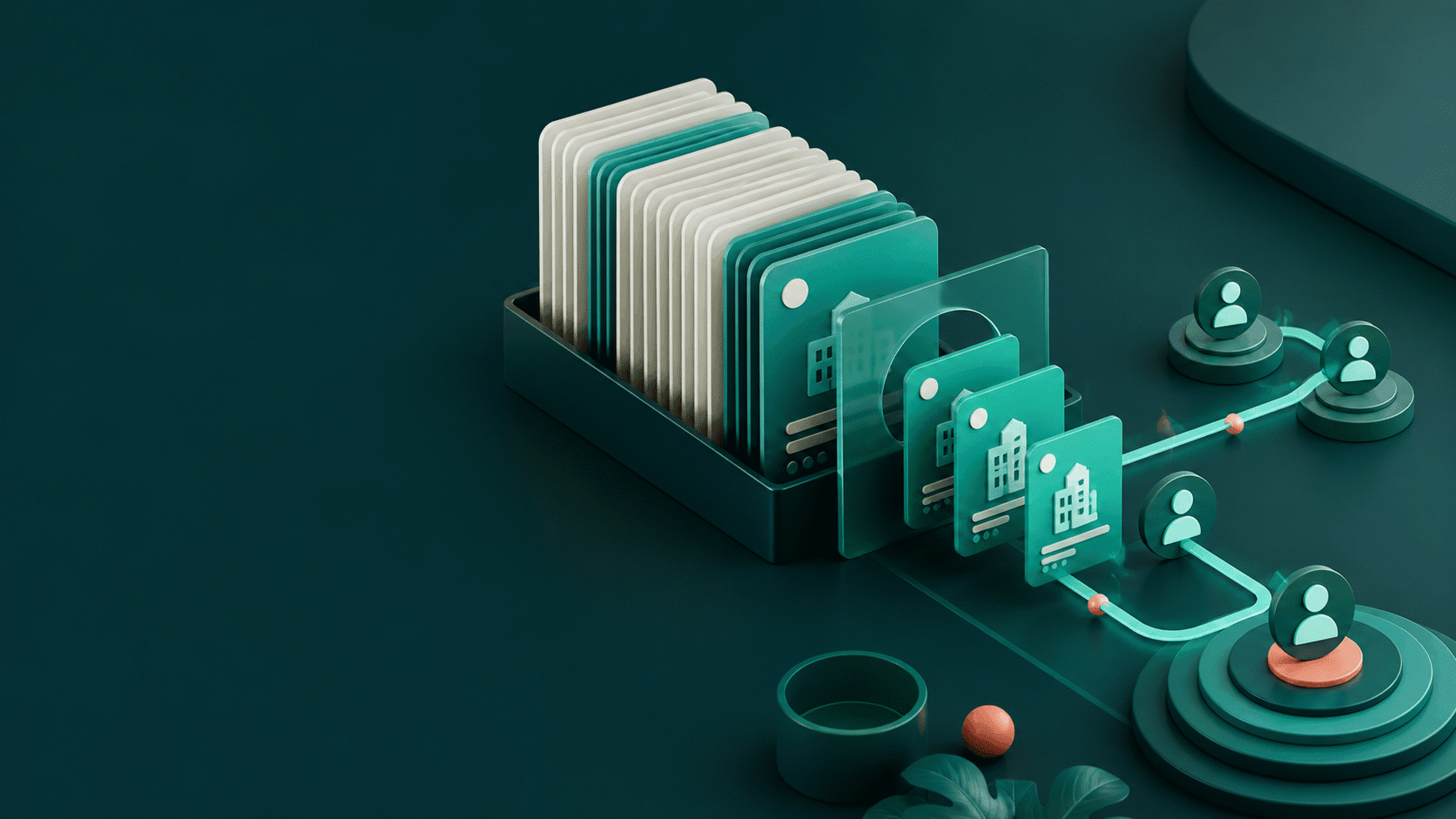 Contas e empresas mapeadas para prospecção B2B